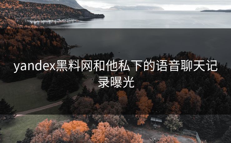yandex黑料网和他私下的语音聊天记录曝光