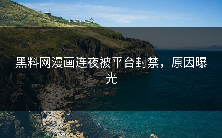 黑料网漫画连夜被平台封禁，原因曝光