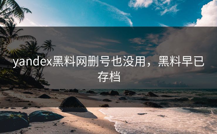 yandex黑料网删号也没用，黑料早已存档